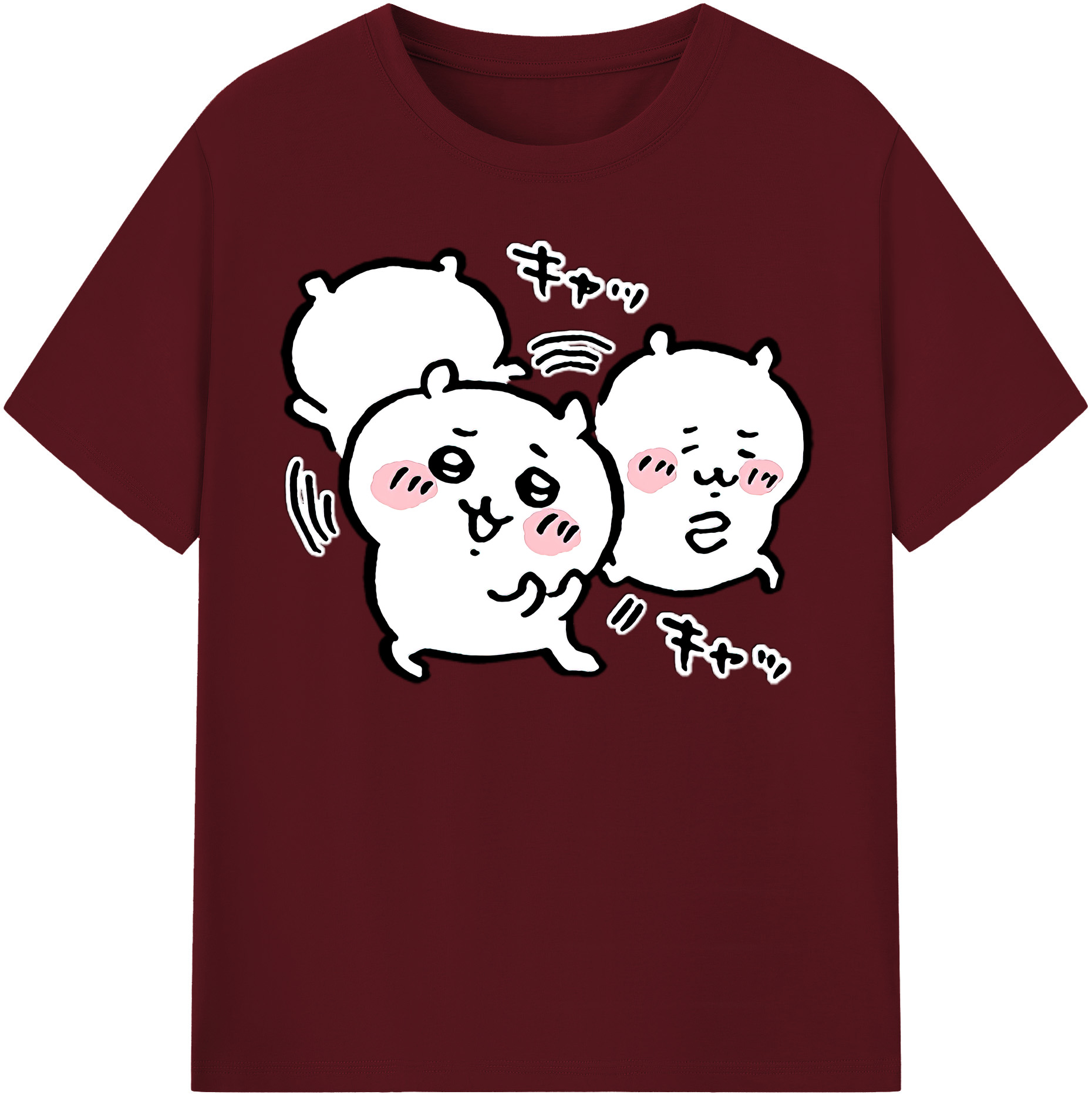 （画像用） ちいかわ ちいかわ Chii-kawa chiikawa 綿100％半袖Tシャツ（フロントプリント）